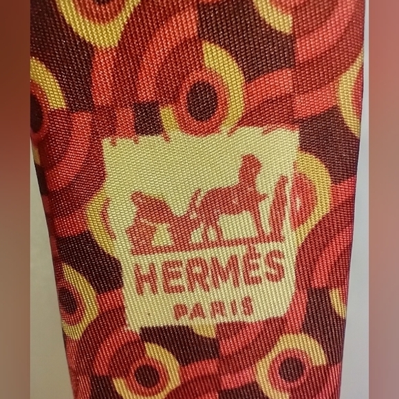 VINTAGE HERMES 296 MA SILK TIE - Picture 5 of 6